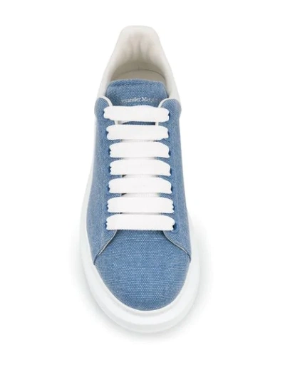 Shop Alexander Mcqueen Oversized Low-top Sneakers In Blue