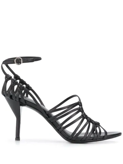 3.1 Phillip Lim Lily Knotted Leather Sandals In Black