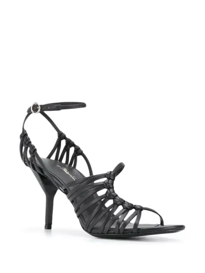 3.1 Phillip Lim Lily Knotted Leather Sandals In Black