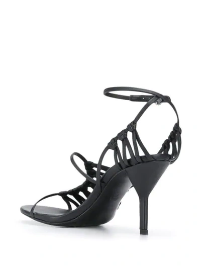 3.1 Phillip Lim Lily Knotted Leather Sandals In Black
