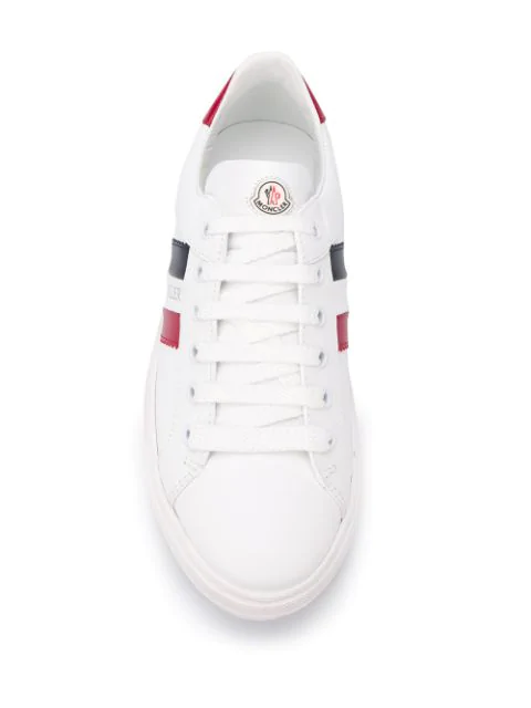 Moncler Stripe Detail Trainers In 002 White/ | ModeSens