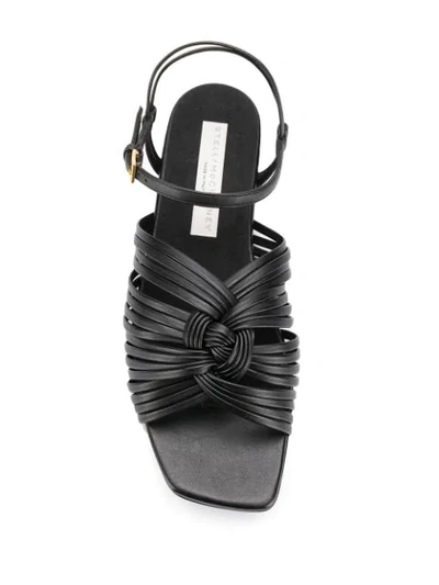 Shop Stella Mccartney Strappy Knot Sandals In Black