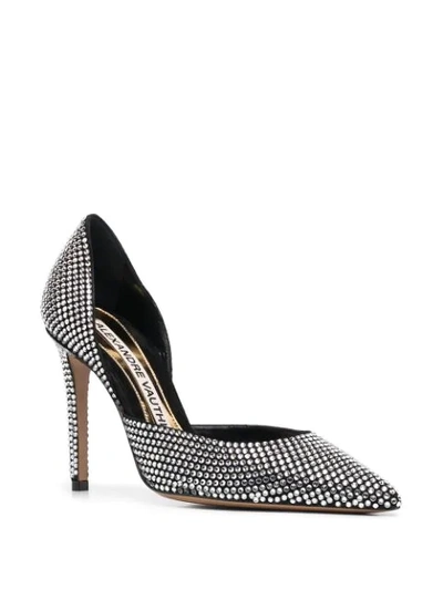 Shop Alexandre Vauthier All-over Crystal Embellished Stiletto Heels In Silver