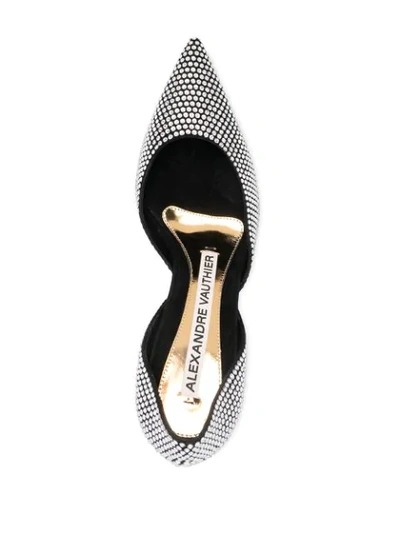 Shop Alexandre Vauthier All-over Crystal Embellished Stiletto Heels In Silver