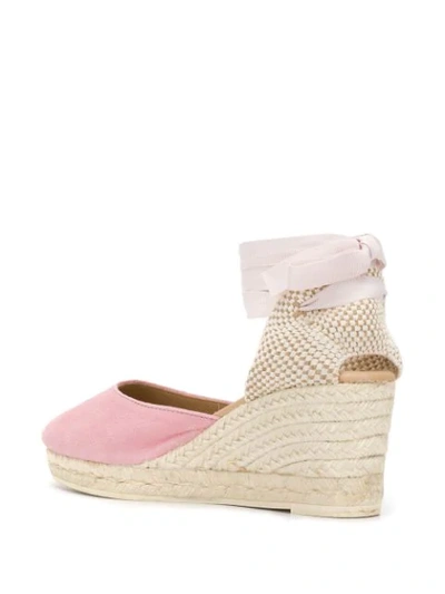 Shop Manebi Mid-wedge Heel Espadrilles In Pink