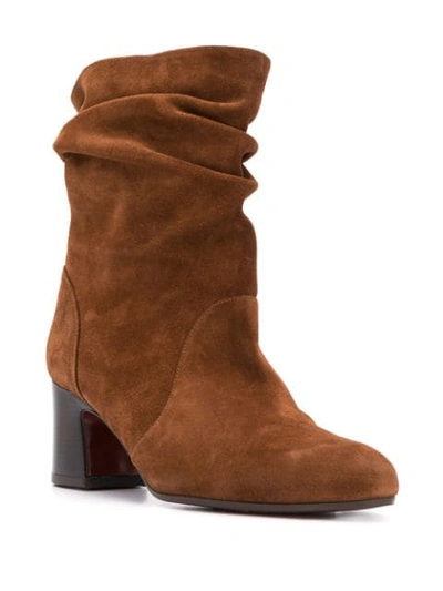 Shop Chie Mihara Slouchy Suede Boots In Brown