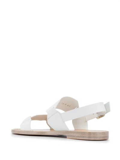 Shop Santoni Open Toe Sandals In White