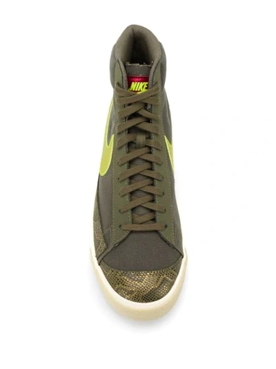 Shop Nike Blazer 77 High-top Sneakers In Green