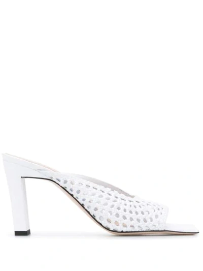 Shop Wandler Pointed Toe Mules In White