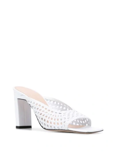 Shop Wandler Pointed Toe Mules In White