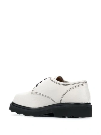 Shop Marni Leather Derby Shoes In Neutrals