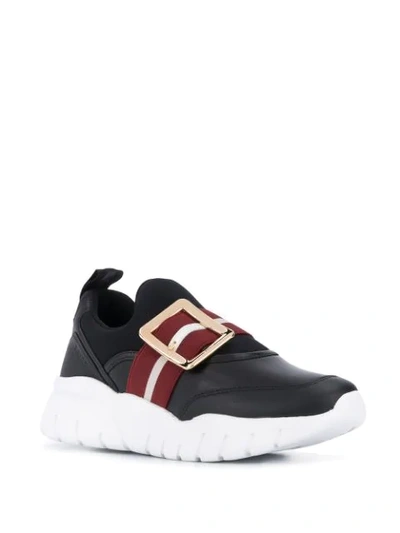 Shop Bally Brinelle Strapped Sneakers In Black