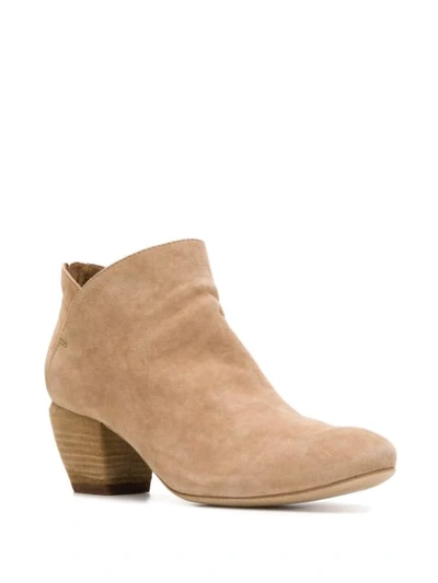 Shop Officine Creative Block Heel Ankle Boots In Neutrals