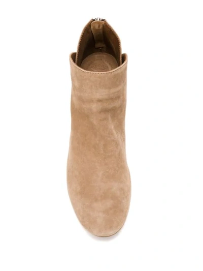 Shop Officine Creative Block Heel Ankle Boots In Neutrals