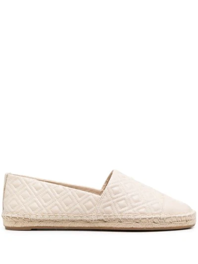 Shop Tory Burch Quilted Espadrilles In Neutrals