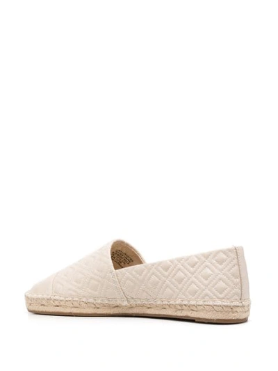 Shop Tory Burch Quilted Espadrilles In Neutrals