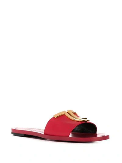 Shop Tom Ford Logo Sliders In Red