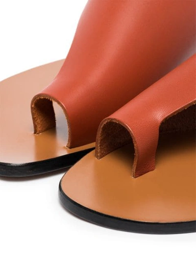 Shop Atp Atelier Rosa Flat Sandals In Orange