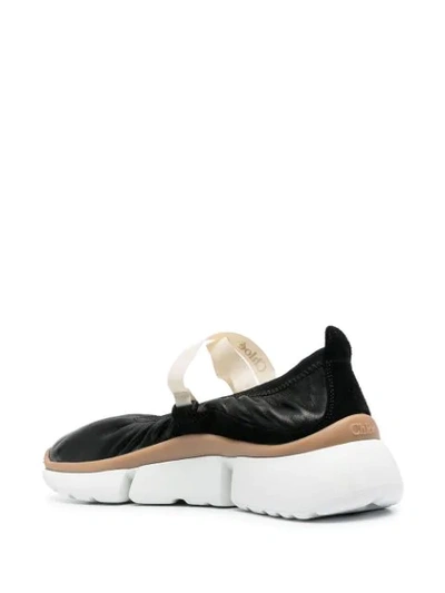 Shop Chloé Sonnie Ballet Sneakers In Black