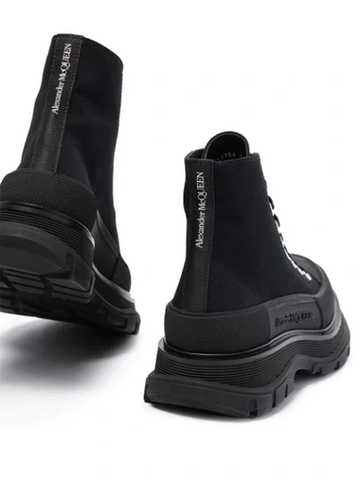 Shop Alexander Mcqueen High Top Chunky Sneakers In Black