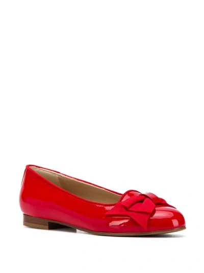 Shop Scarosso Cloe Ballerina Shoes In Red