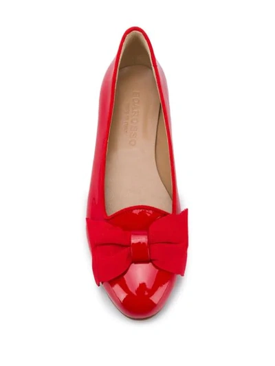 Shop Scarosso Cloe Ballerina Shoes In Red
