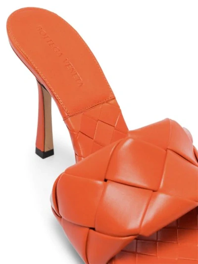 Shop Bottega Veneta Bv Lido Intrecciato Sandals In Orange