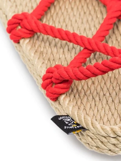 Shop Nomadic State Of Mind Romano Rope-strap Sandals In Red