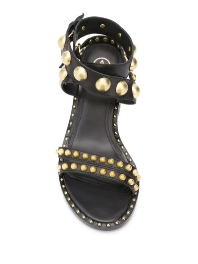 Shop Ash Nora Stud-embellished 70mm Sandals In Black