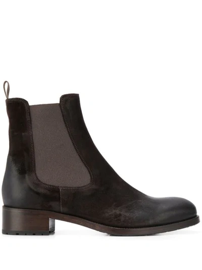 Shop Scarosso Natalia Chelsea Boots In Brown