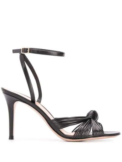 Shop Gianvito Rossi Knotted Sandals In Black