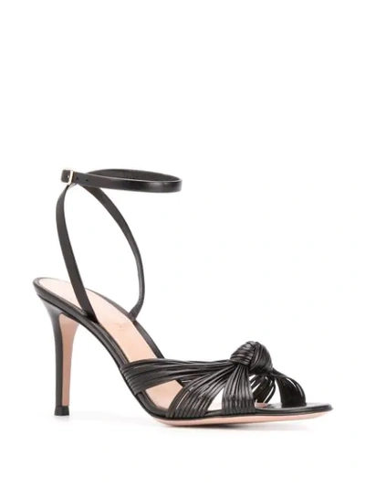 Shop Gianvito Rossi Knotted Sandals In Black