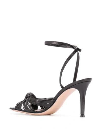 Shop Gianvito Rossi Knotted Sandals In Black