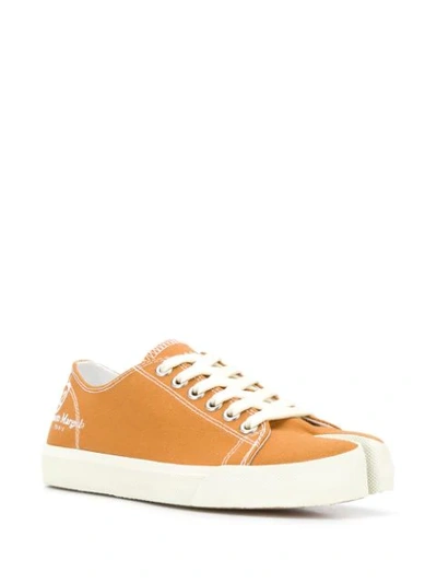 Shop Maison Margiela Tabi Toe Sneakers In Brown