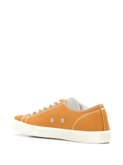 Shop Maison Margiela Tabi Toe Sneakers In Brown