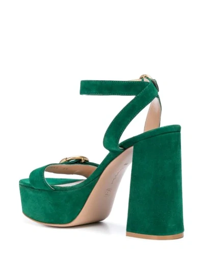 Shop Gianvito Rossi Zandra Platform Sandals In Green