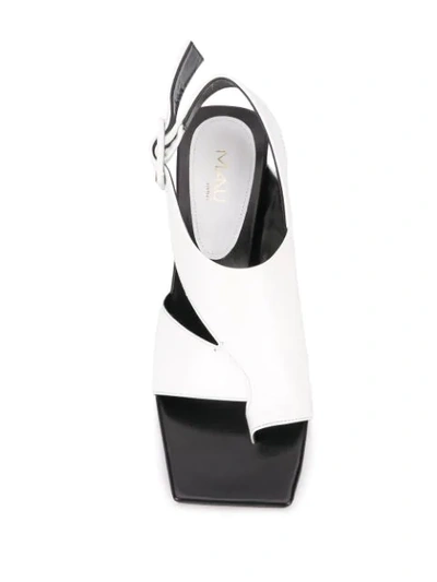Shop Manu Atelier Cut-out Sling Back Sandals In White
