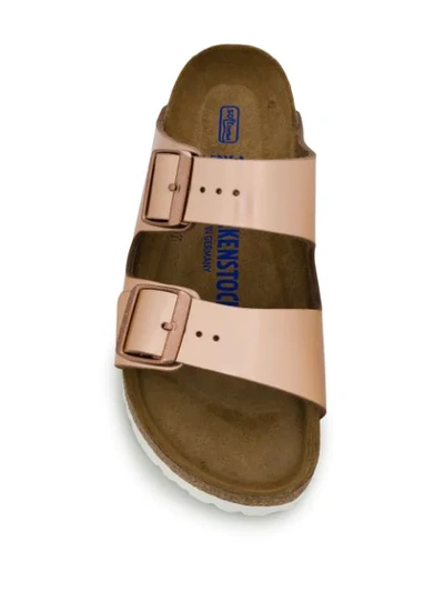 Shop Birkenstock Arizona Metallic Strap Sandals
