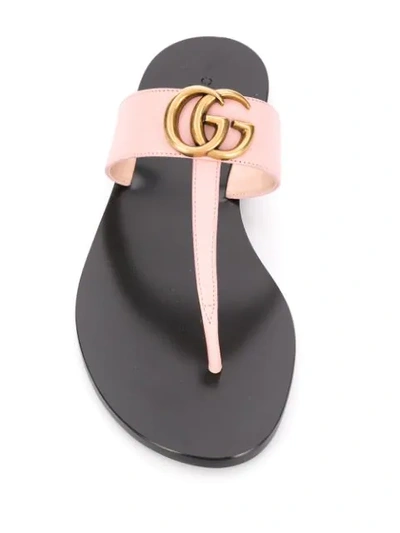 Shop Gucci Double G Sandals In Pink