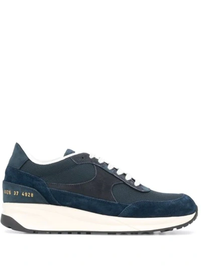 Shop Common Projects Paneled Runner Sneakers In Blue