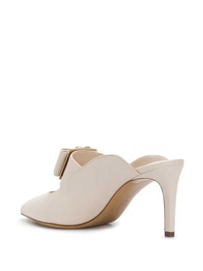 Shop Ferragamo Pointed Toe Pumps In Neutrals