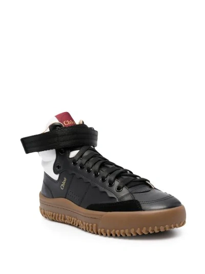 Shop Chloé Frankie High-top Sneakers In Black