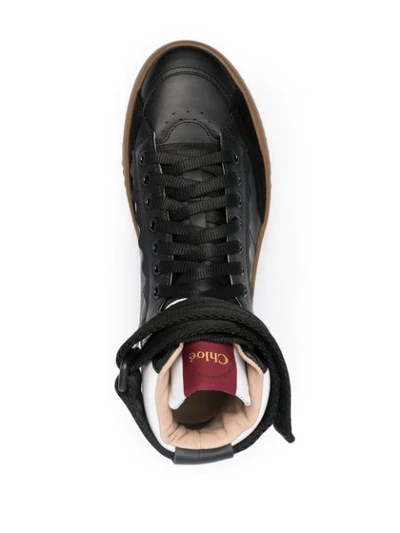 Shop Chloé Frankie High-top Sneakers In Black