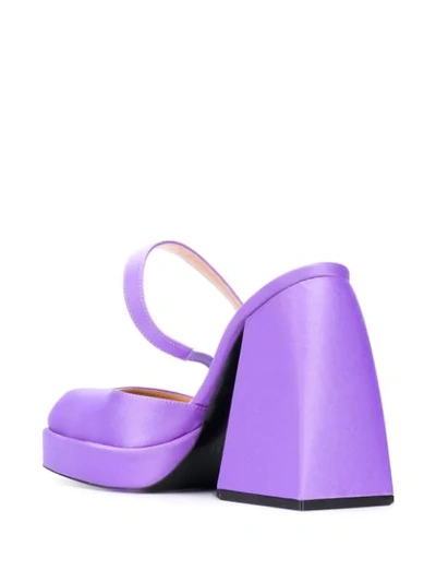 Shop Nodaleto Chunky Heel Pumps In Purple