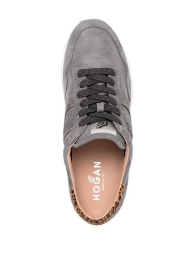 Shop Hogan Midi H222 Low-top Sneakers In Grey