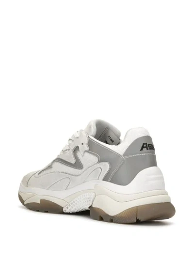 Shop Ash Suede And Mesh Panel Chunky Platform Trainers In White