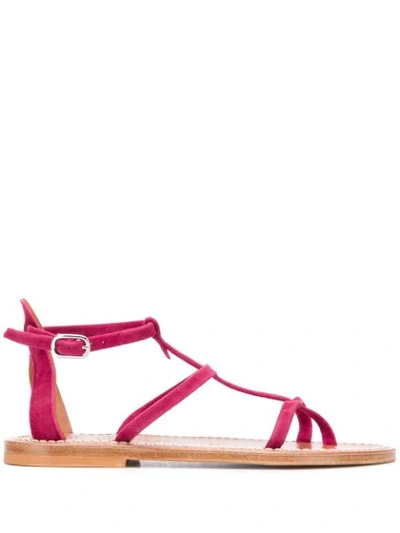 Shop Kjacques Antioche Flat Sandals In Pink