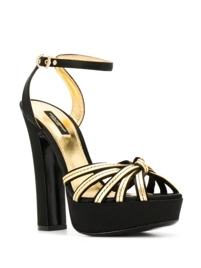 Shop Dolce & Gabbana Strappy 140mm Sandals In Black