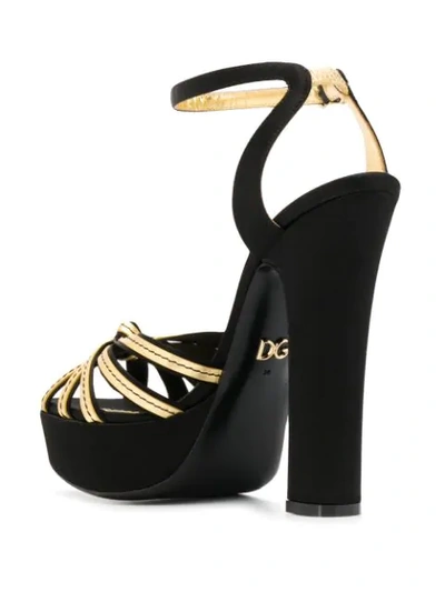Shop Dolce & Gabbana Strappy 140mm Sandals In Black