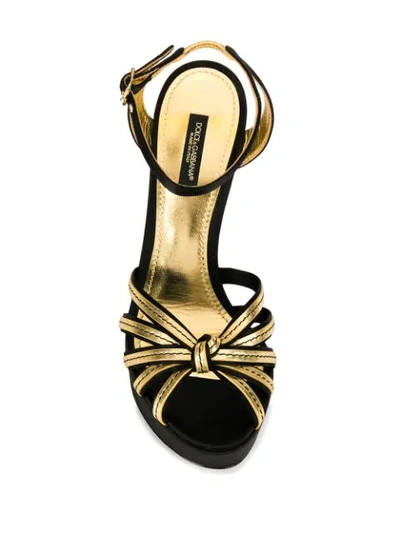 Shop Dolce & Gabbana Strappy 140mm Sandals In Black